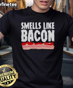 Alt Text: Official Diversity Hires Smells Like Bacon T-Shirt featuring vibrant graphics and a playful slogan for casual wear.