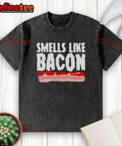 Official Diversity Hires Smells Like Bacon Washed T-Shirt featuring a humorous graphic design promoting inclusivity.