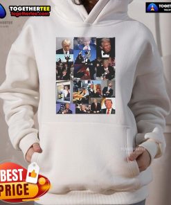 Official Donald Trump meme collage hoodie featuring vibrant graphics and iconic quotes for a unique fashion statement.