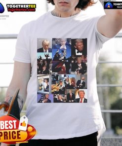 Official Donald Trump Meme Collage T-Shirt featuring popular Trump memes in a vibrant design for fans and supporters.