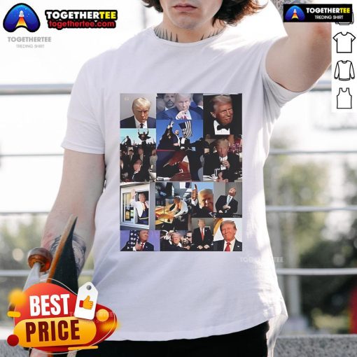 Official Donald Trump Meme Collage T-Shirt featuring popular Trump memes in a vibrant design for fans and supporters.