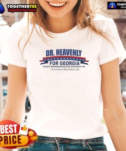 Official Dr. Heavenly for Georgia State Representative District 93 ladies tee featuring campaign logo and vibrant design.
