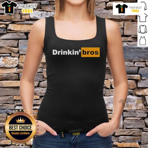 Official Drinkin Bros Pornhub logo tank top featuring bold graphic design, perfect for fans and casual wear.
