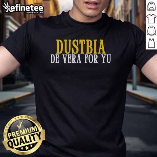 Alt Text: Official Dustbia De Vera For Yu T-Shirt featuring unique design and vibrant colors, perfect for casual wear.