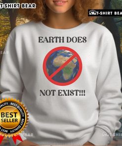 Official Earth Does Not Exist Sweatshirt featuring a unique design and comfortable fit for casual wear enthusiasts.