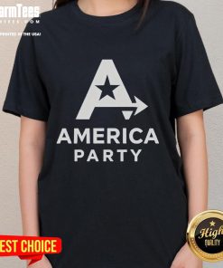 Official Elon Musk America Party Anti-Trump Ladies Tee featuring bold graphics and a stylish fit for women.