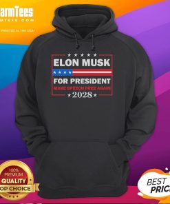 Elon Musk for President hoodie featuring 'Make Speech Free Again' slogan, perfect for supporters of free speech.