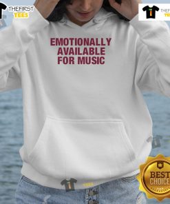 Official Emotionally Available For Music Hoodie in black, featuring a stylish design perfect for music lovers and casual wear.