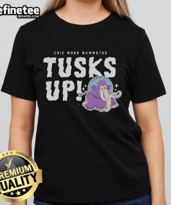 Official Erie Seawolves Ea Tusks Up Moon Mammoths ladies tee showcasing team spirit and style for female fans.