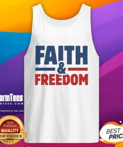 Official Faith and Freedom Tank Top featuring a bold design, perfect for summer outings and expressing your beliefs.
