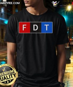 Official FDT Donald Trump T-Shirt featuring bold graphics and a patriotic design, perfect for supporters.