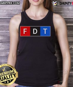 Official FDT Donald Trump tank top featuring bold graphics and vibrant colors, perfect for supporters and casual wear.