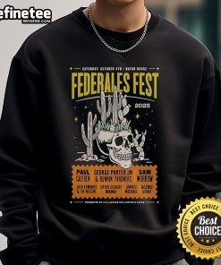 Official Federales Fest Party Event sweatshirt in Baton Rouge, LA, October 4, 2025, featuring vibrant festival graphics.