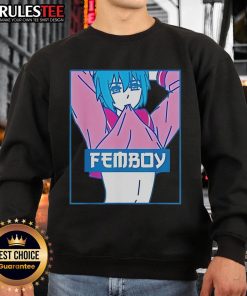 Alt Text: Official Femboy Aesthetic Pastel Yaoi Anime Sweatshirt featuring vibrant colors and a stylish design for anime fans.