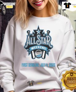 Official First Deadline All-Star Weekend Gameday July 4, 2025 Sweatshirt featuring vibrant design and comfortable fit.