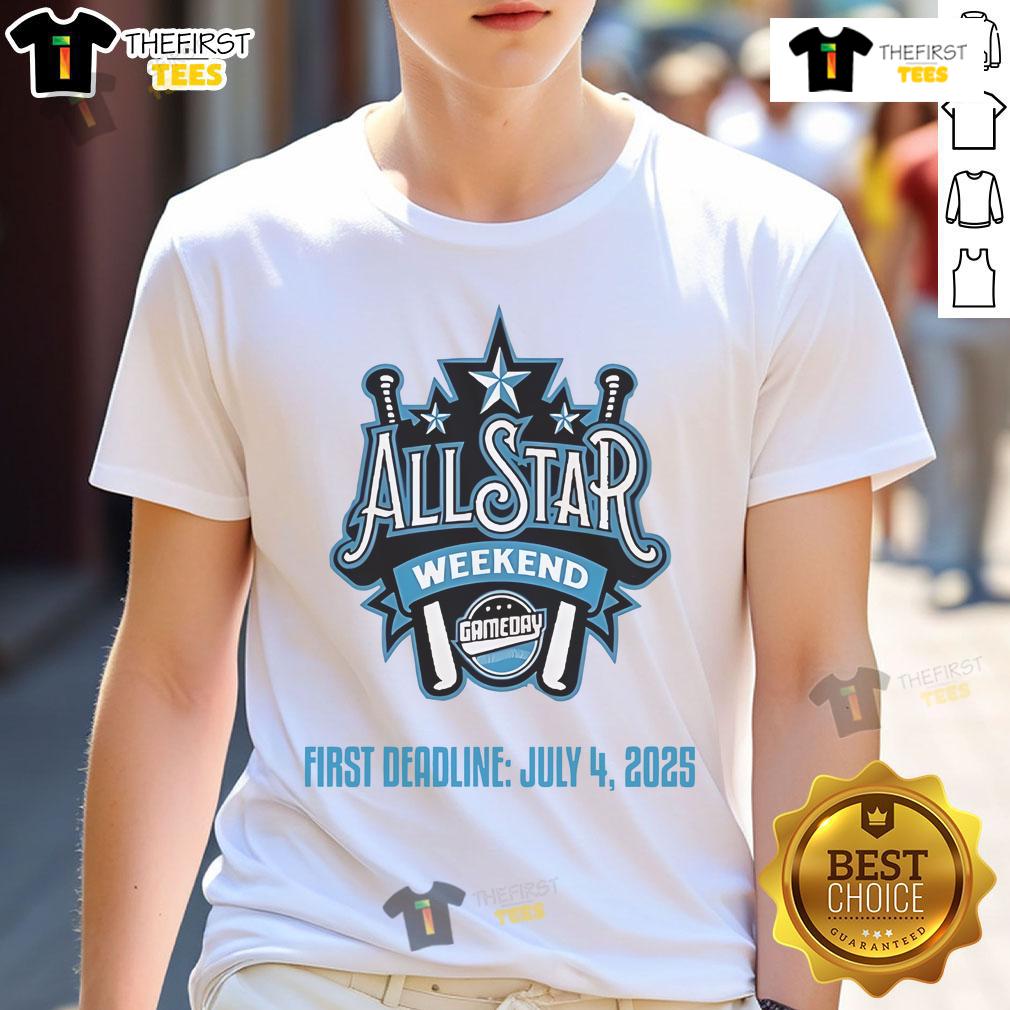 Official First Deadline All Star Weekend Gameday July 4 2025 T Shirt Official First Deadline All Star Weekend Gameday July 4 2025 T-Shirt featuring vibrant graphics and a sporty design.