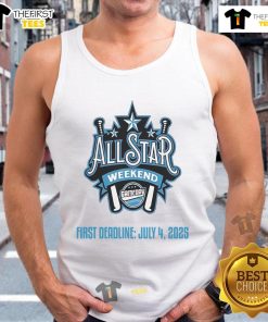 Official First Deadline All-Star Weekend Gameday July 4, 2025 tank top featuring vibrant design and sporty style.