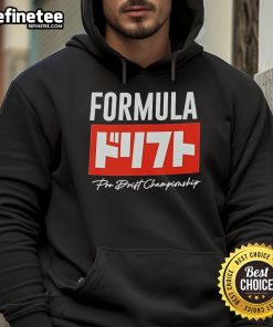 Official Formula Drift Kanji Box 2.0 Pro Drift Championship Hoodie in black, featuring stylish drift-themed graphics.