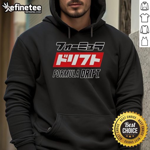 Official Formula Drift Katakana Hoodie featuring bold design, perfect for motorsport fans and streetwear enthusiasts.