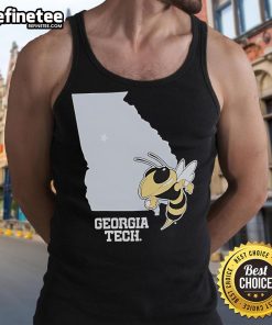 Alt Text: Official Georgia Tech Yellow Jackets Buzz Georgia tank top featuring vibrant team colors and logo, perfect for fans.