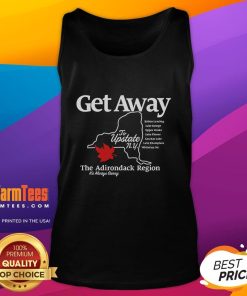 Official Get Away To Upstate New York tank top with sunny design, perfect for summer adventures and outdoor activities.