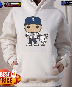 Alt Text: Official GOATed Ichiro and Junior Seattle Mariners hoodie featuring iconic players in stylish design.