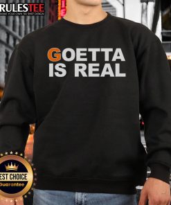 Cozy Official Goetta Is Real Sweatshirt featuring a bold graphic design, perfect for goetta lovers and fans.