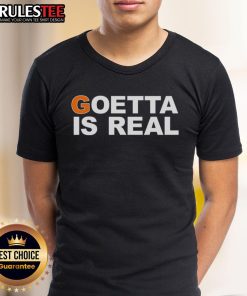 Official Goetta Is Real T-Shirt featuring a bold design celebrating the iconic Cincinnati dish, perfect for Goetta fans.