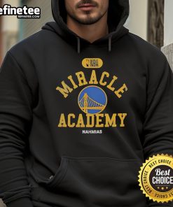 Official Golden State Warriors Miracle Academy NBA Collection Hoodie featuring team colors and logo, perfect for fans.