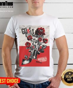 Alt Text: Official Guns N' Roses Warsaw July 12 2025 Eyes T-Shirt featuring iconic band logo and vibrant design.