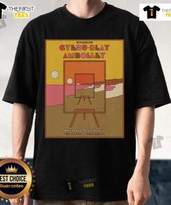 Alt Text: Official Gyedu-Blay Ambolley Santa Cruz CA July 19, 2025 concert poster T-shirt featuring vibrant design and event details.