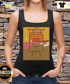 Official Gyedu Blay Ambolley concert poster tank top in Santa Cruz, CA, July 19, 2025, vibrant design and bold graphics.