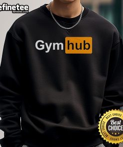 Official Gym Hub Sweatshirt in black, featuring a bold logo and comfortable design for workout enthusiasts.