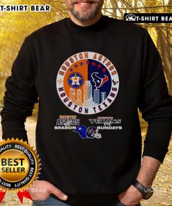 Official Houston Astros All Season Texans on Sundays Sweatshirt with team logo and vibrant colors for fans.