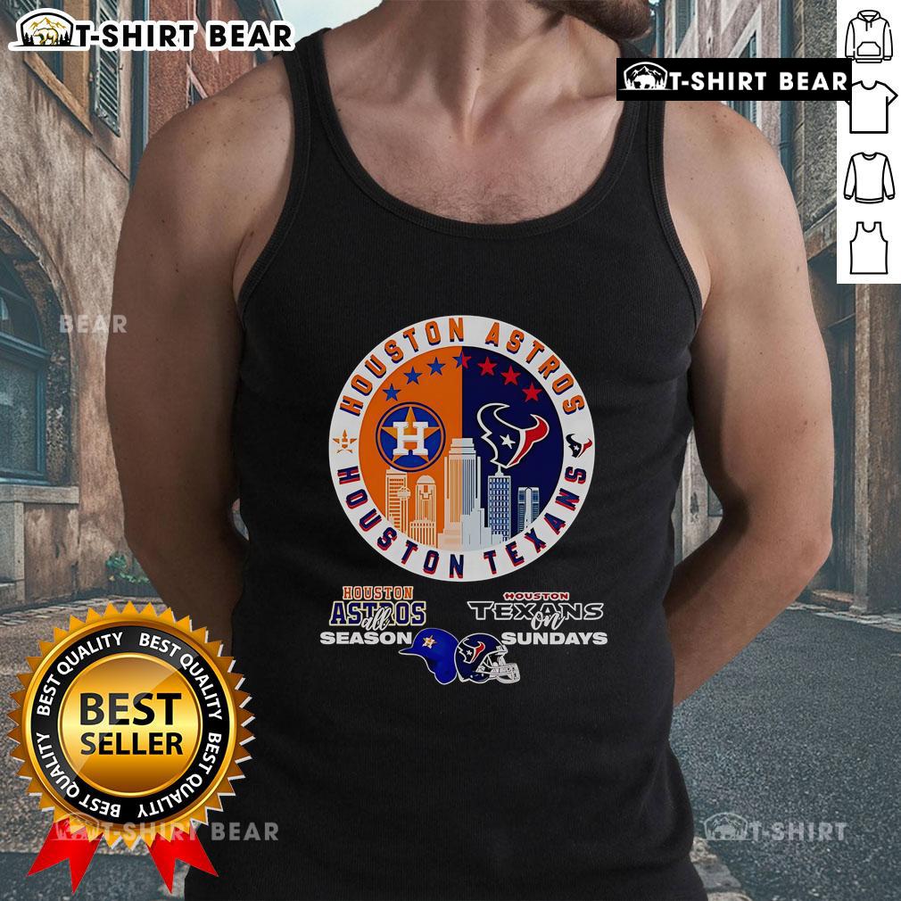Official Houston Astros All Season Texans On Sundays Tank Top Official Houston Astros all-season tank top for Texans on Sundays, featuring team colors and logo in a stylish design.