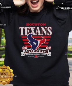 Official Houston Texans AFC South Pride Splash Sweatshirt showcasing team colors and logo, perfect for fans.