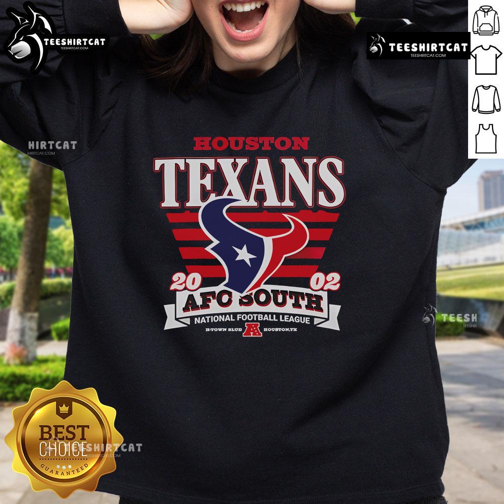 Official Houston Texans Afc South Pride Splash Sweatshirt Official Houston Texans AFC South Pride Splash Sweatshirt showcasing team colors and logo, perfect for fans.