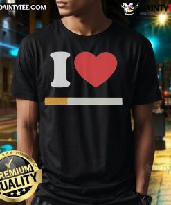 Official I Love Cigarette T-Shirt featuring bold text design, perfect for smoking enthusiasts and stylish casual wear.