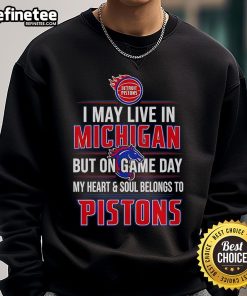 Detroit Pistons sweatshirt showcasing pride for Michigan fans on game day, blending comfort and team spirit.