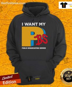 Official I Want My PBS Public Broadcasting Service Hoodie in vibrant colors, showcasing PBS pride and style.