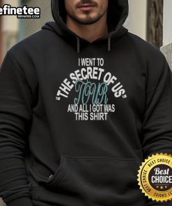 Official hoodie from the I Went To Secret Of Us tour, showcasing exclusive tour merchandise and vibrant design.