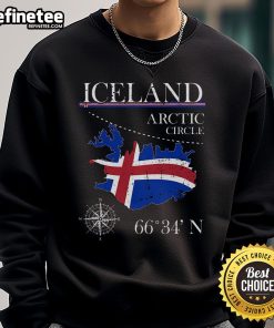 Official Iceland Arctic Circle sweatshirt featuring the Icelandic flag, perfect for showcasing your love for Iceland.