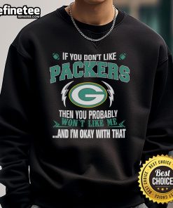 Official Green Bay Packers sweatshirt with a bold slogan for fans who embrace their team pride and individuality.