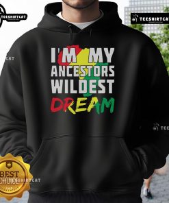Official Im My Ancestors Wildest Dream Africa Hoodie in vibrant colors, showcasing African heritage and culture.