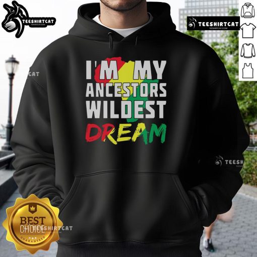 Official Im My Ancestors Wildest Dream Africa Hoodie in vibrant colors, showcasing African heritage and culture.