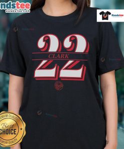 Official Indiana Fever Caitlin Clark 22 WNBA Ladies Tee, featuring vibrant team colors and player number for fans.
