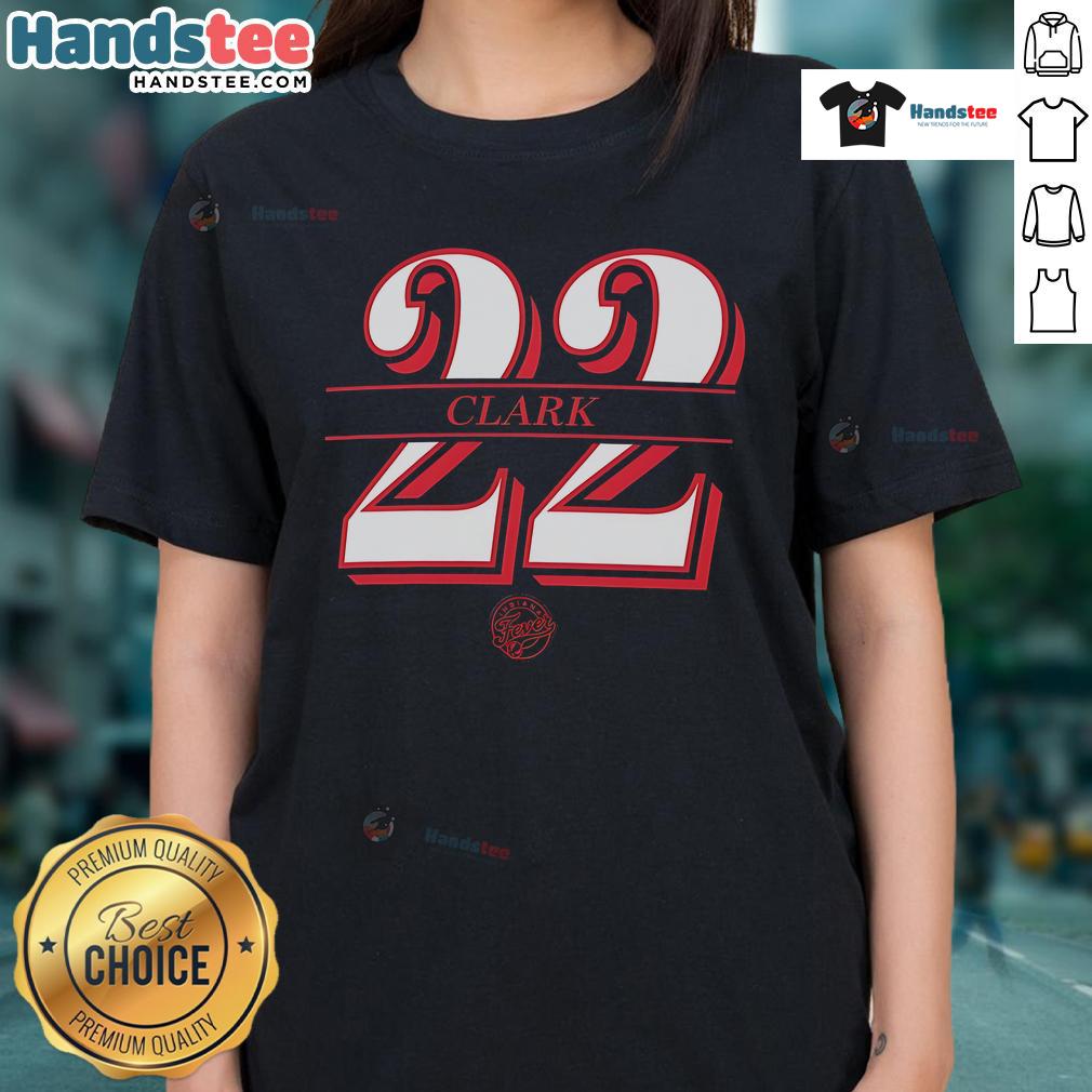Official Indiana Fever Caitlin Clark #22 Wnba Ladies Tee Official Indiana Fever Caitlin Clark 22 WNBA Ladies Tee, featuring vibrant team colors and player number for fans.