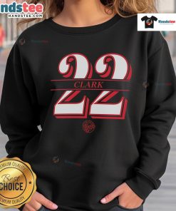 Alt Text: Official Indiana Fever Caitlin Clark 22 WNBA sweatshirt featuring team colors and player graphic for fans.