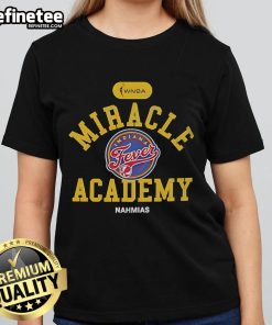 Alt Text: Official Indiana Fever Miracle Academy NBA Collection Ladies Tee in vibrant colors, perfect for fans and casual wear.