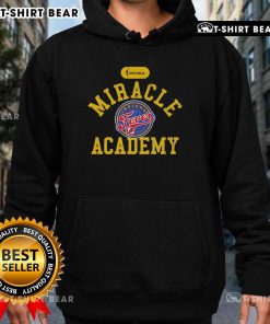 Alt Text: Official Indiana Fever x Miracle Academy hoodie featuring team colors and logo, perfect for fans and athletes.